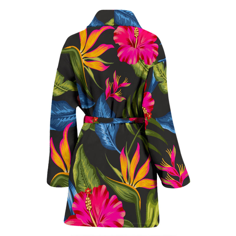 Bird Of Paradise Pattern Print Design BOP014 Women Bathrobe