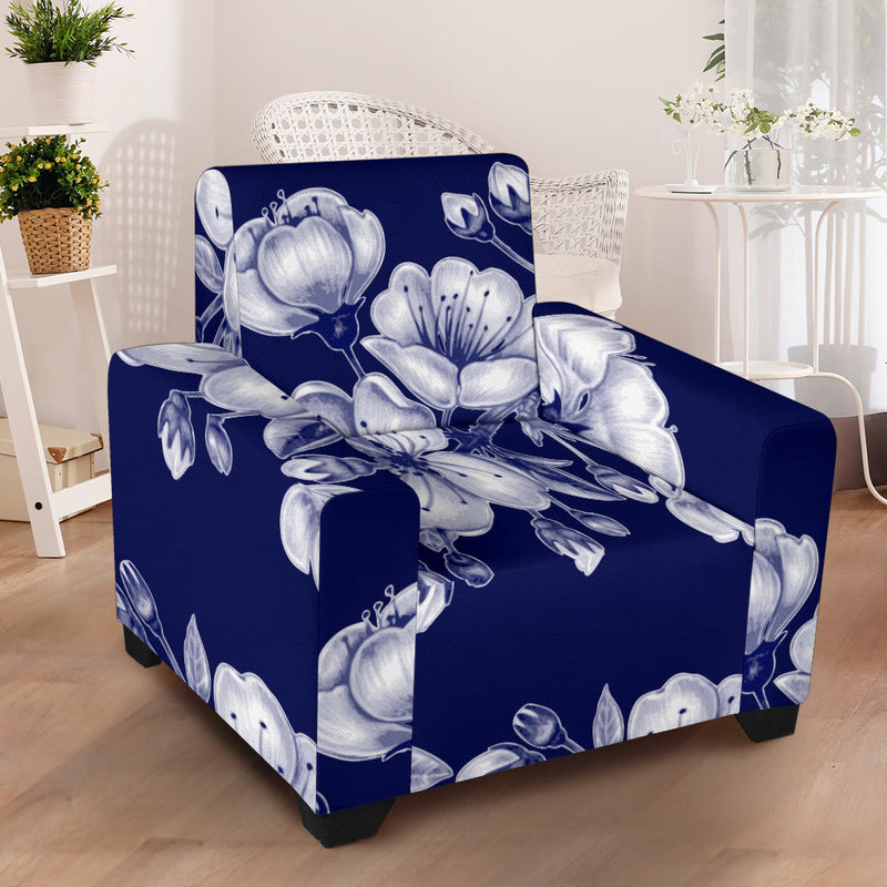 Cherry Blossom Pattern Print Design CB01 Armchair Slipcover