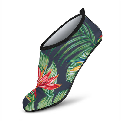 Bird Of Paradise Pattern Print Design BOP09 Aqua Water Shoes