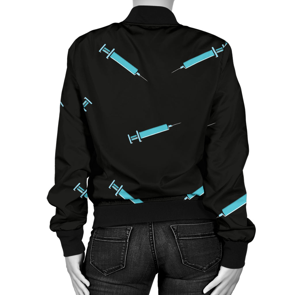 Phlebotomist Pattern Print Design A04 Women's Bomber Jacket