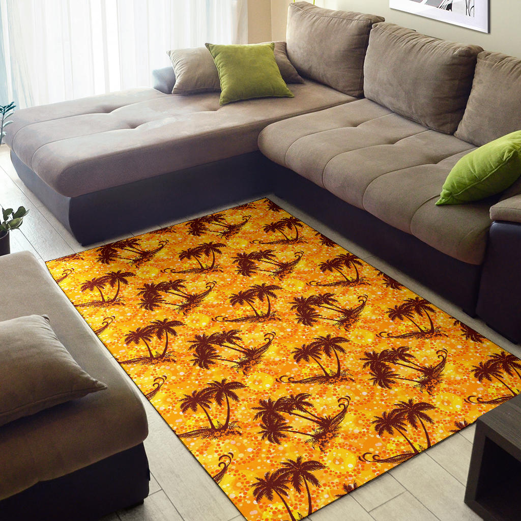 Palm Tree Pattern Print Design PT012 Area Rugs