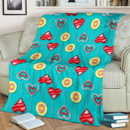 Lollipop Pattern Print Design LL06 Fleece Blanket