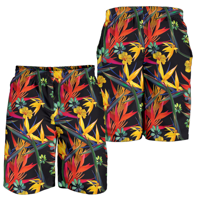 Bird Of Paradise Pattern Print Design BOP016 Mens Shorts