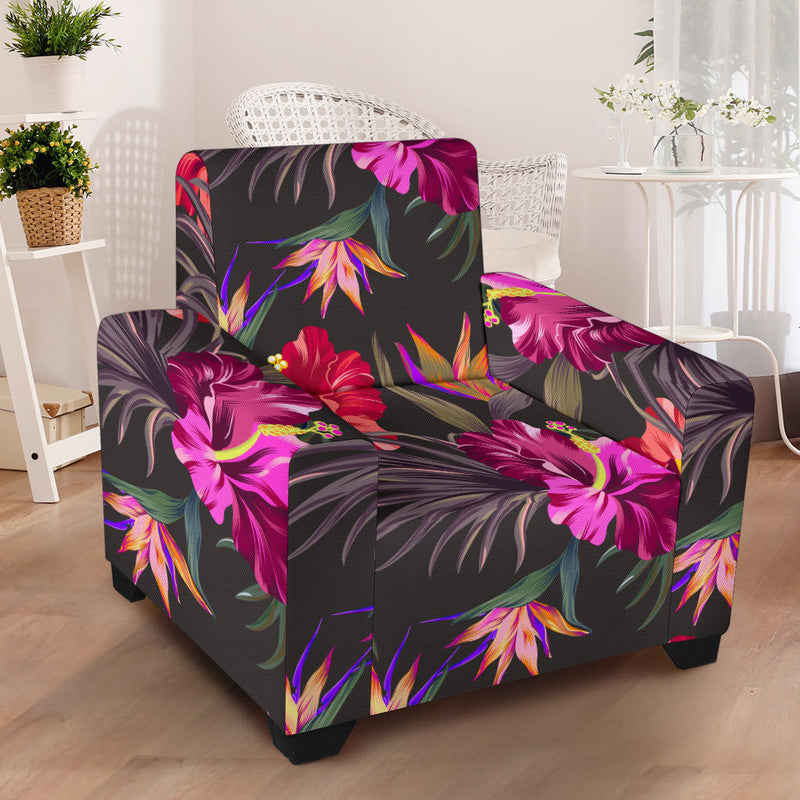 Hibiscus Pattern Print Design HB014 Armchair Slipcover