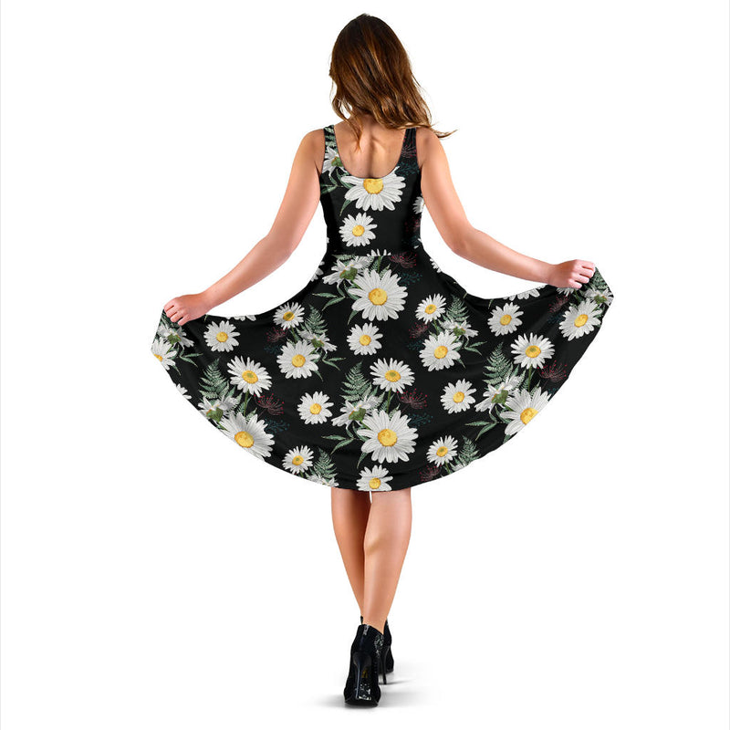 Daisy Pattern Print Design DS07 Midi Dress