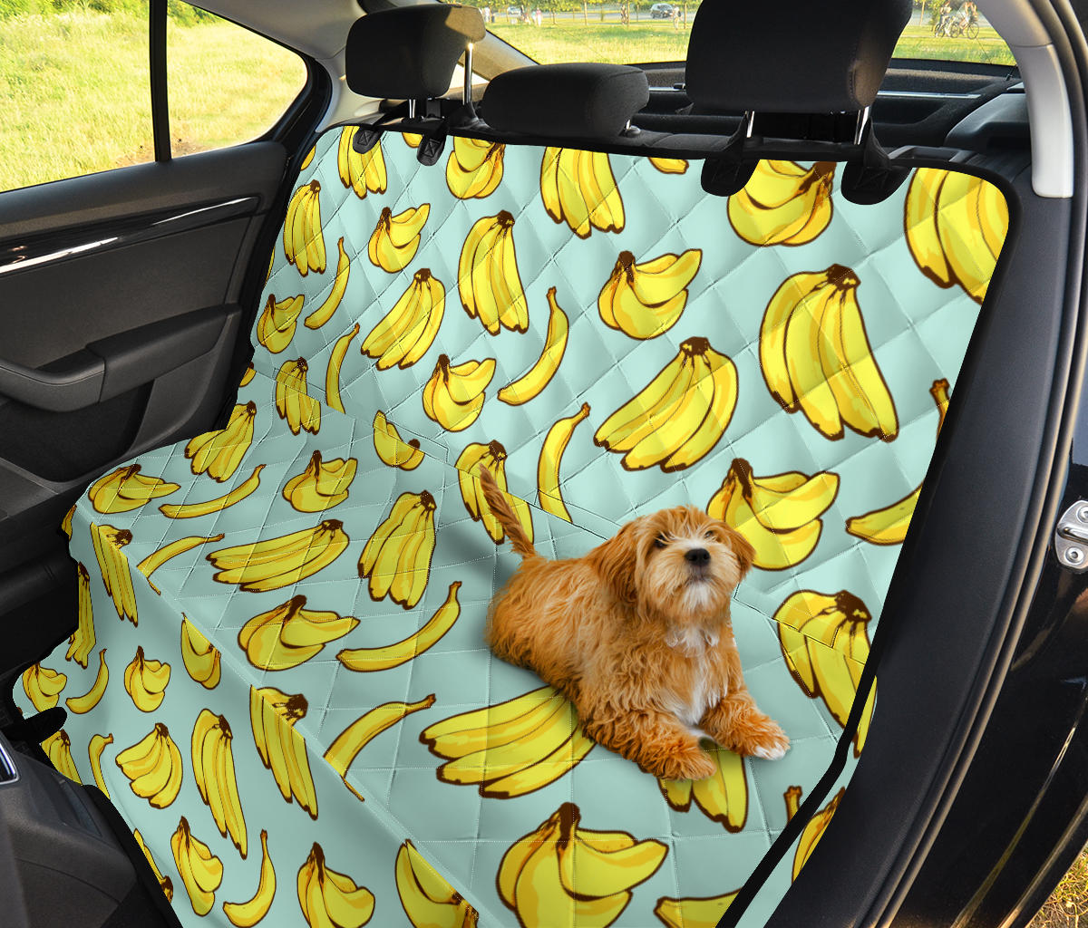 Banana Pattern Print Design BA04 Rear Dog  Seat Cover