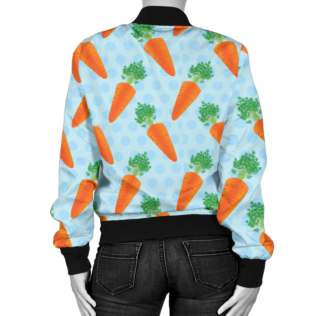 Carrot Pattern Print Design 01 Women's Bomber Jacket