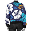 Hibiscus Pattern Print Design HB030 Women Bomber Jacket