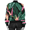 Bird Of Paradise Pattern Print Design BOP03 Women Bomber Jacket