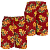 Orange Hibiscus Pattern Print Design HB026 Mens Shorts