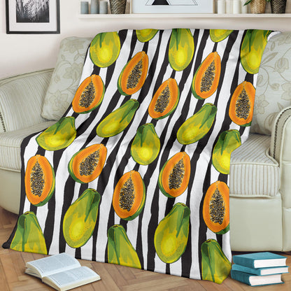 Papaya Pattern Print Design PP01 Fleece Blanket