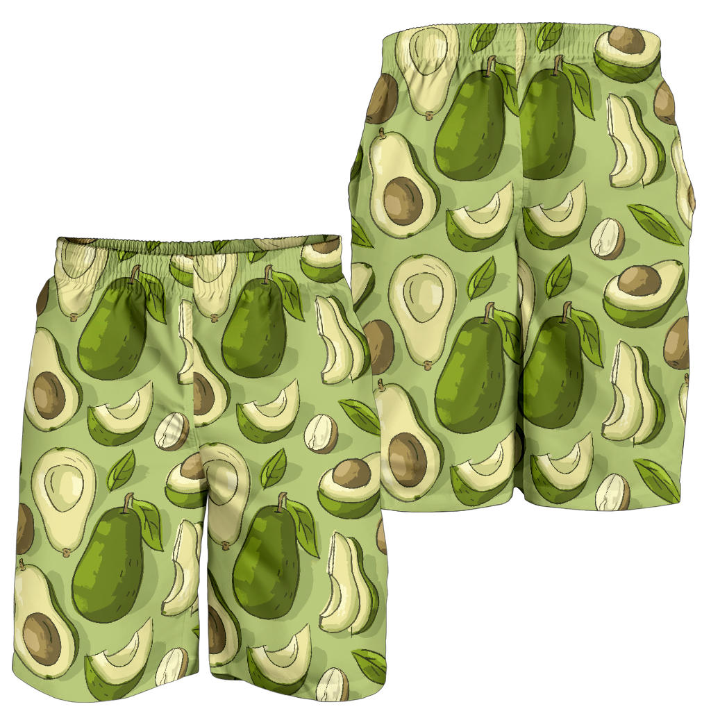 Avocado Pattern Print Design AC03 Mens Shorts