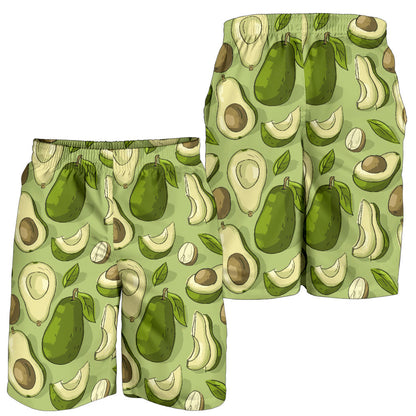 Avocado Pattern Print Design AC03 Mens Shorts