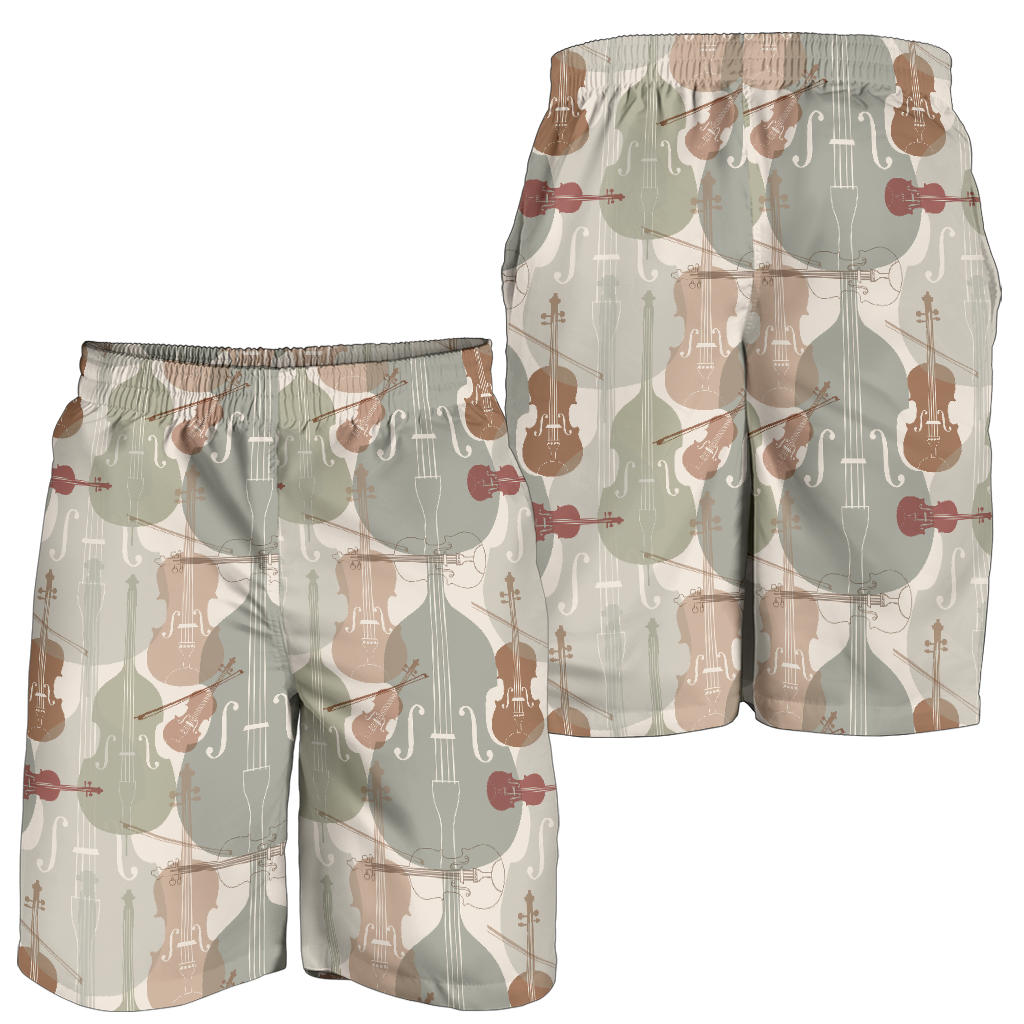 Violin Pattern Print Design 01 Mens Shorts