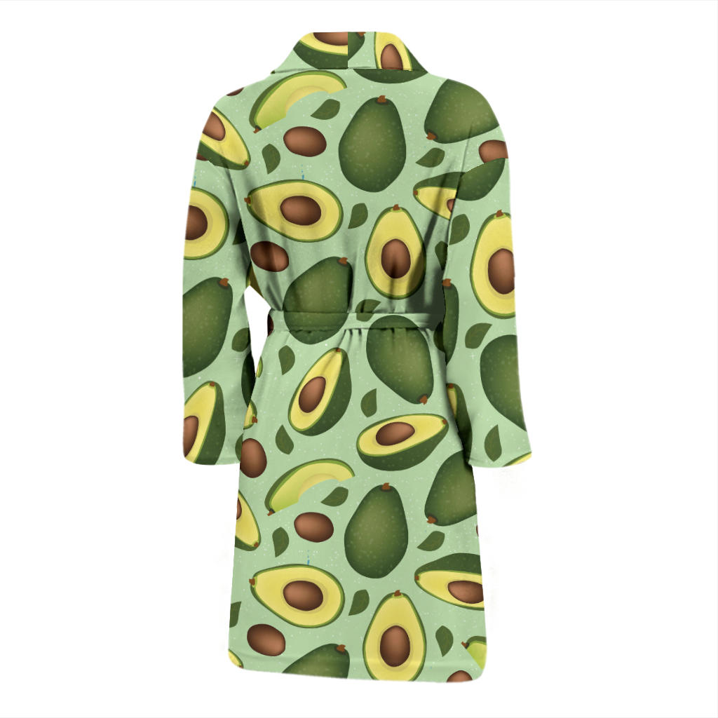 Avocado Pattern Print Design AC01 Men Bathrobe