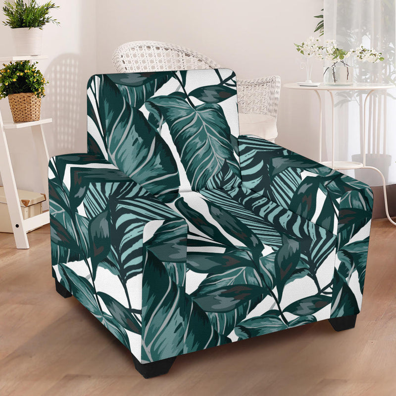 Tropical Palm Leaves Pattern Armchair Slipcover