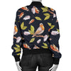 Birds Pattern Print Design 02 Women's Bomber Jacket