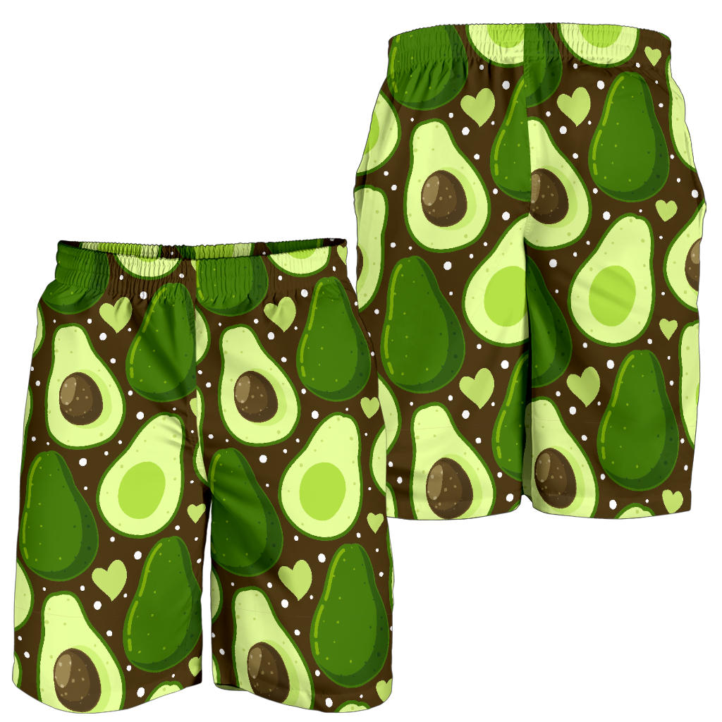 Avocado Pattern Print Design AC04 Mens Shorts