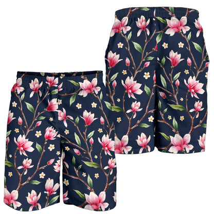 Magnolia Pattern Print Design MAG09 Mens Shorts