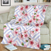 Cherry Blossom Pattern Print Design CB07 Fleece Blanket