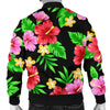 Pink Red Hibiscus Pattern Print Design HB023 Men Bomber Jacket