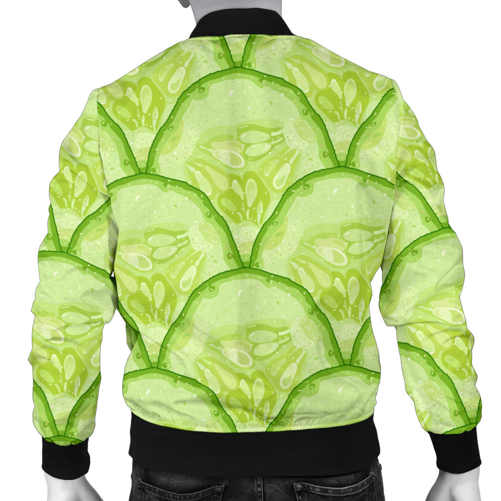 Cucumber Pattern Print Design CC04 Men Bomber Jacket