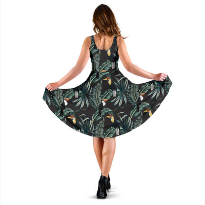 Rainforest Pattern Print Design RF06 Midi Dress