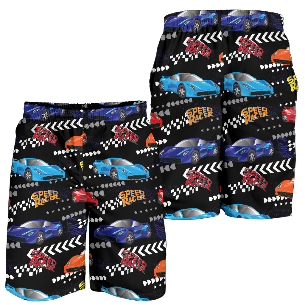 Racing Pattern Print Design A05 Mens Shorts