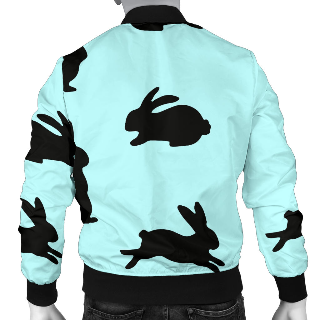 Rabbit Pattern Print Design RB010 Men Bomber Jacket