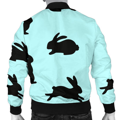 Rabbit Pattern Print Design RB010 Men Bomber Jacket