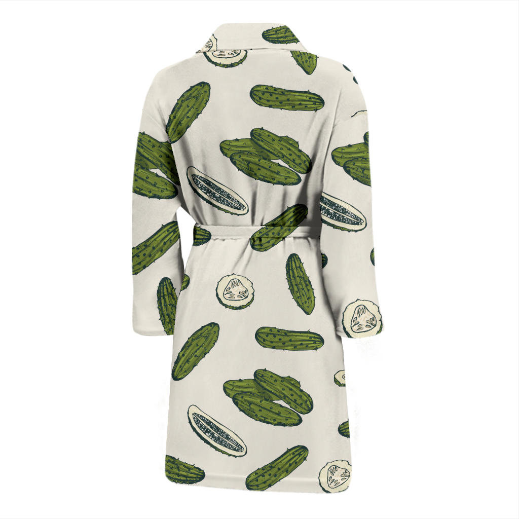 Cucumber Pattern Print Design CC05 Men Bathrobe