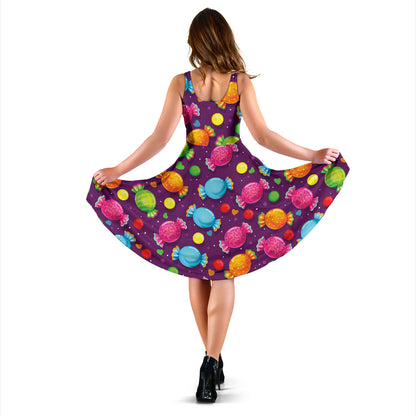 Candy Pattern Print Design CA05 Midi Dress