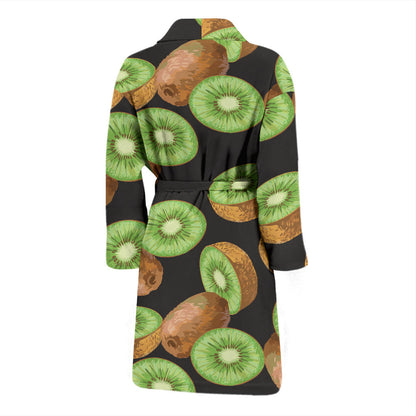 Kiwi Pattern Print Design KW03 Men Bathrobe
