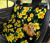 Yellow Hibiscus Pattern Print Design HB08 Rear Dog  Seat Cover