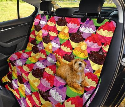 Cupcake Pattern Print Design CP02 Rear Dog  Seat Cover