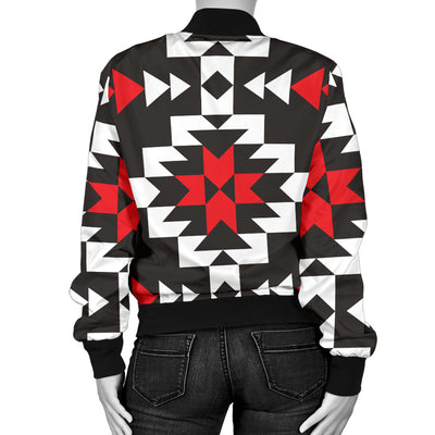 Navajo Pattern Print Design A02 Women's Bomber Jacket