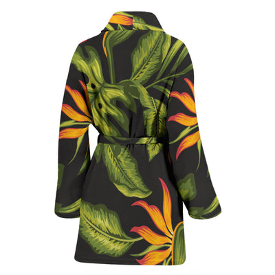 Bird Of Paradise Pattern Print Design BOP013 Women Bathrobe