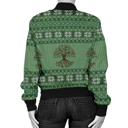 Celtic Pattern Print Design 09 Women's Bomber Jacket