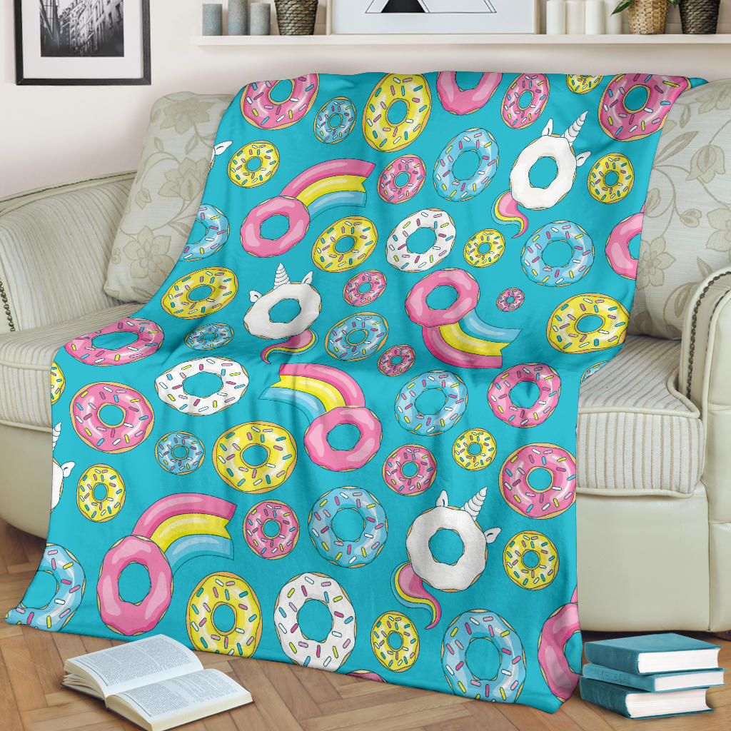 Donut Pattern Print Design DN013 Fleece Blanket