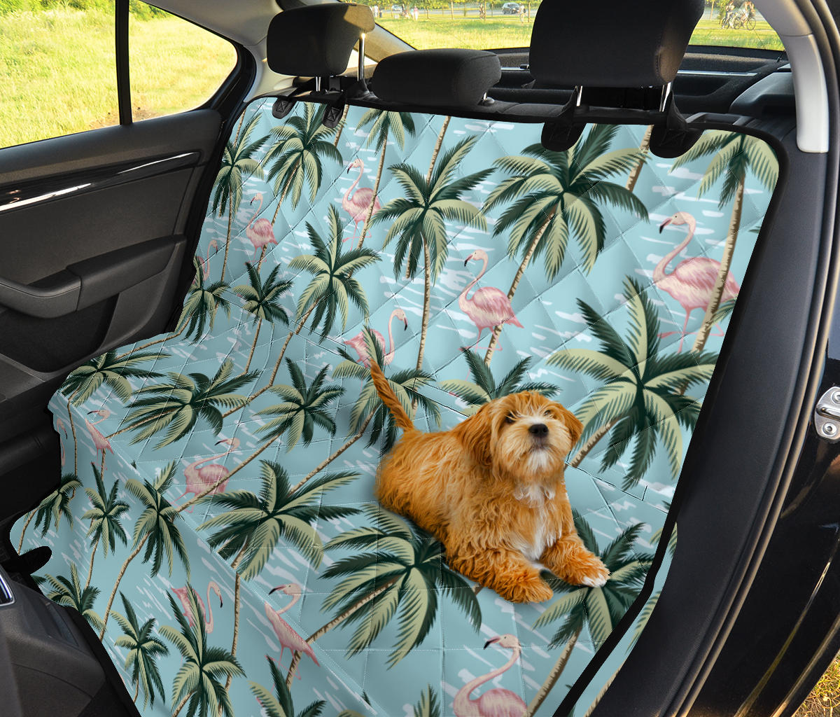 Palm Tree Pattern Print Design PT05 Rear Dog  Seat Cover