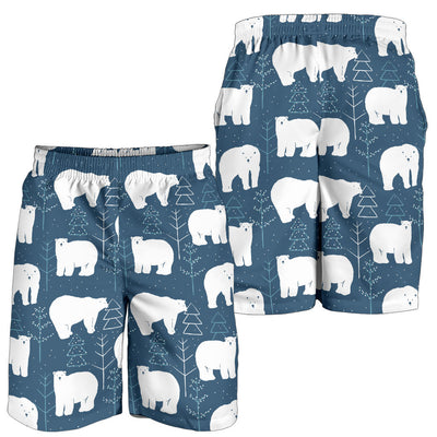 Polar Bear Pattern Print Design A01 Mens Shorts