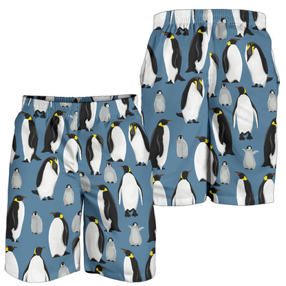 Penguin Pattern Print Design A03 Mens Shorts