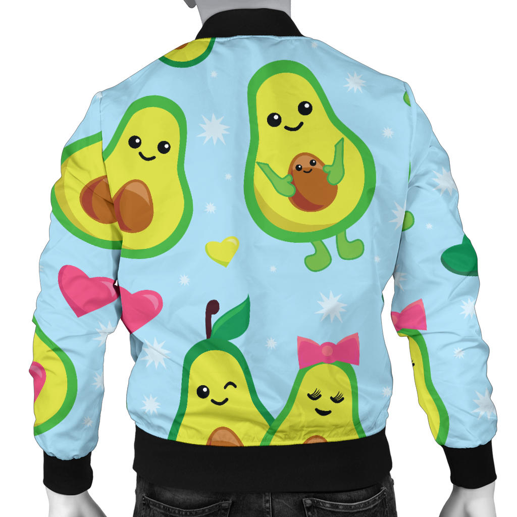 Avocado Pattern Print Design AC09 Men Bomber Jacket