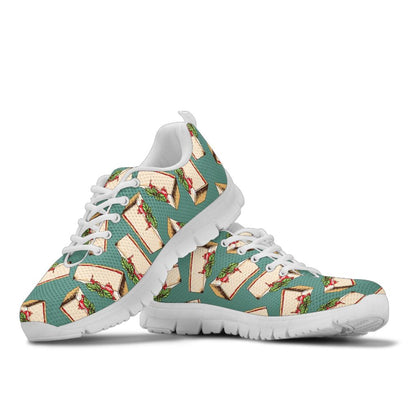 Cheesecake Pattern Print Design CK02 Sneakers White Bottom Shoes