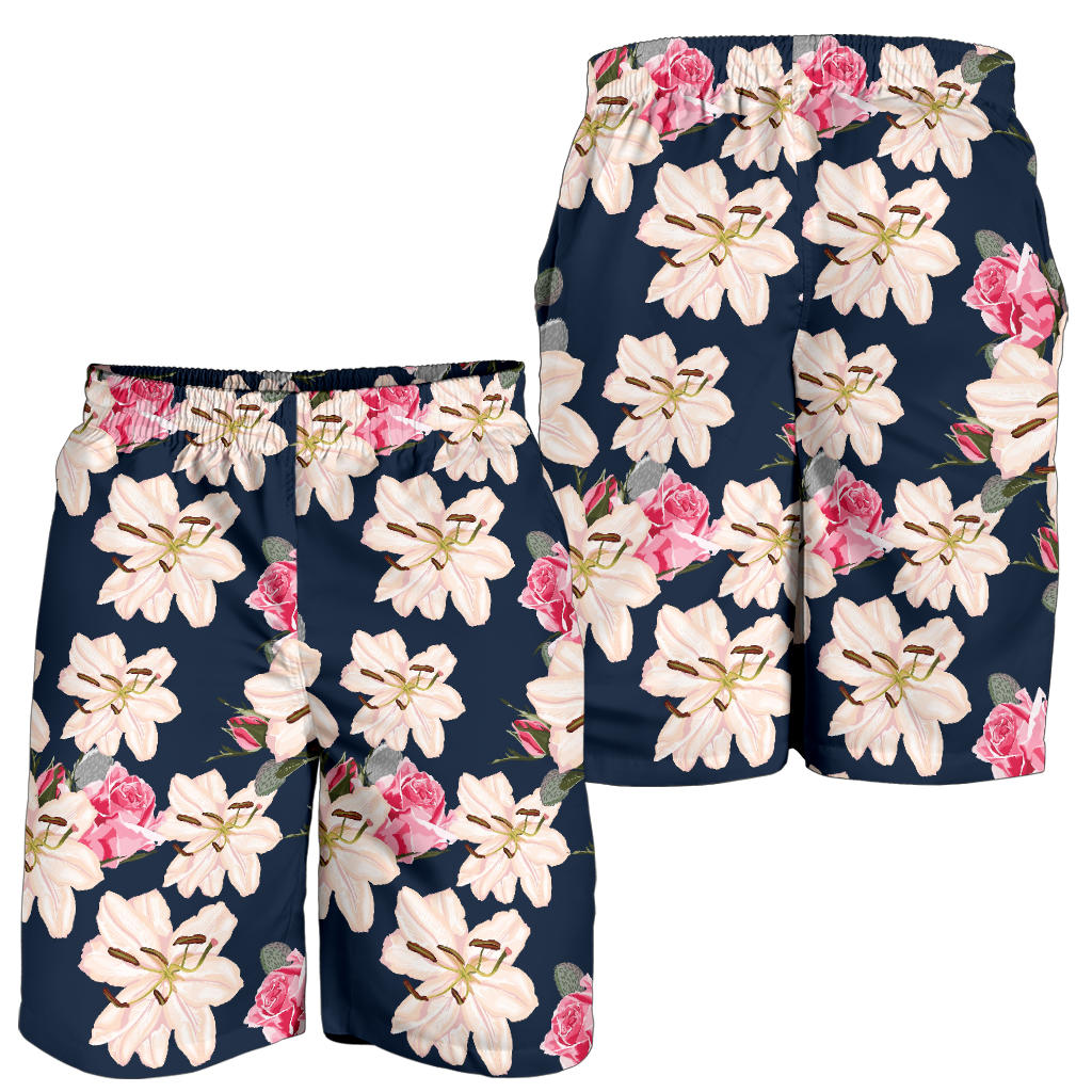 Lily Pattern Print Design LY04 Mens Shorts