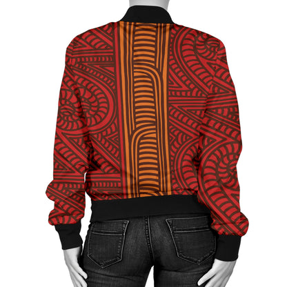 Maori Pattern Print Design 05 Women's Bomber Jacket