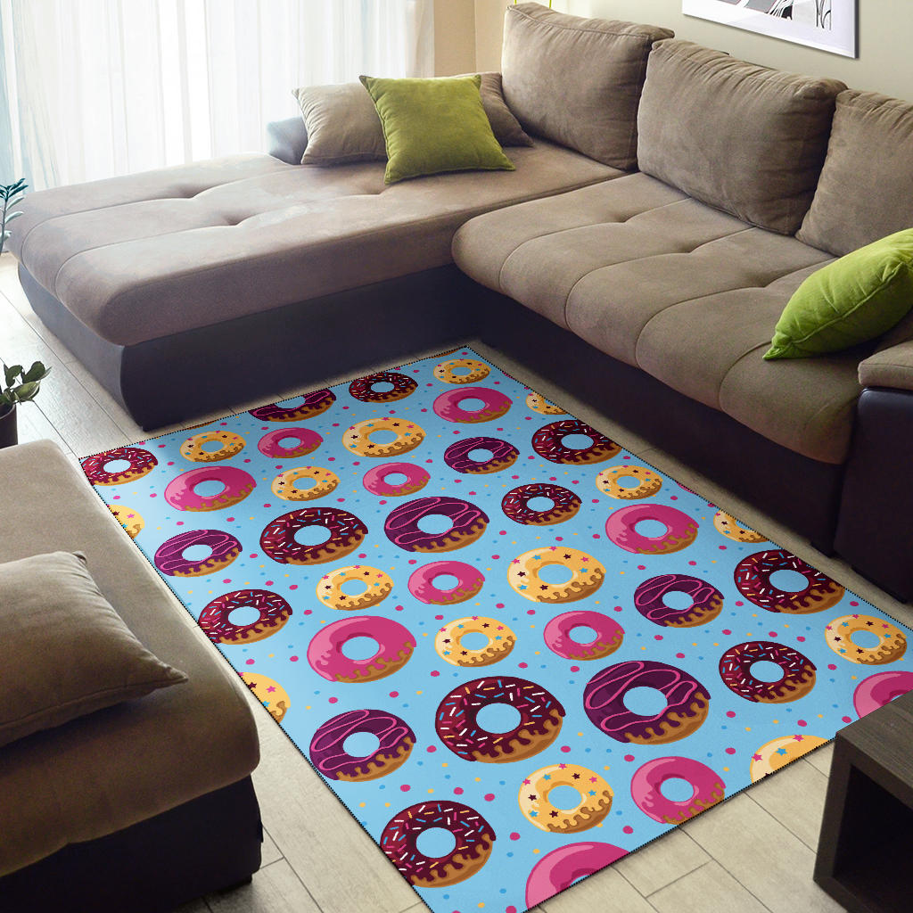 Donut Pattern Print Design DN07 Area Rugs