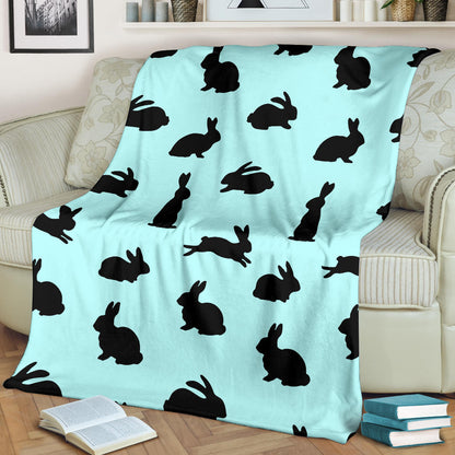 Rabbit Pattern Print Design RB010 Fleece Blanket