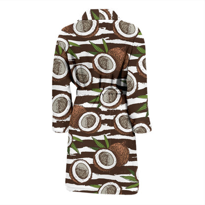 Coconut Pattern Print Design CN04 Men Bathrobe