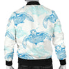 Sea Turtle Pattern Print Design T01 Men Bomber Jacket